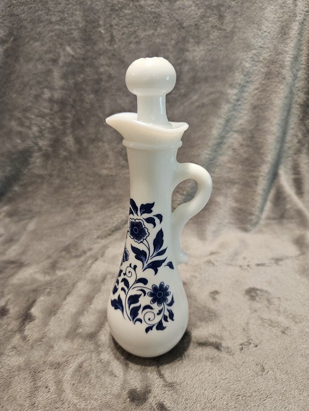 Vintage Avon milk glass decanter